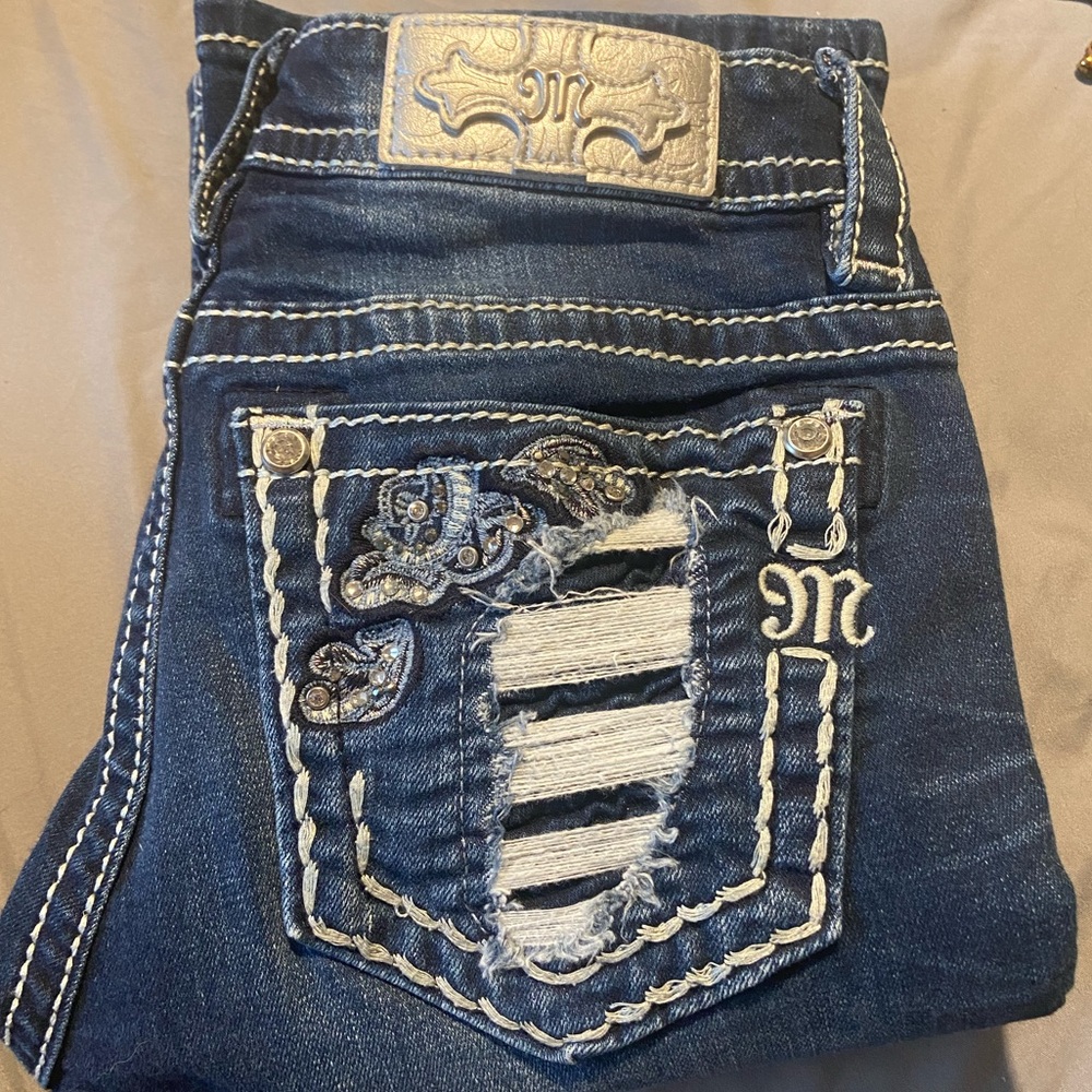 Miss Me Bootcut Rhinestone Pockets - Picture 2 of 4